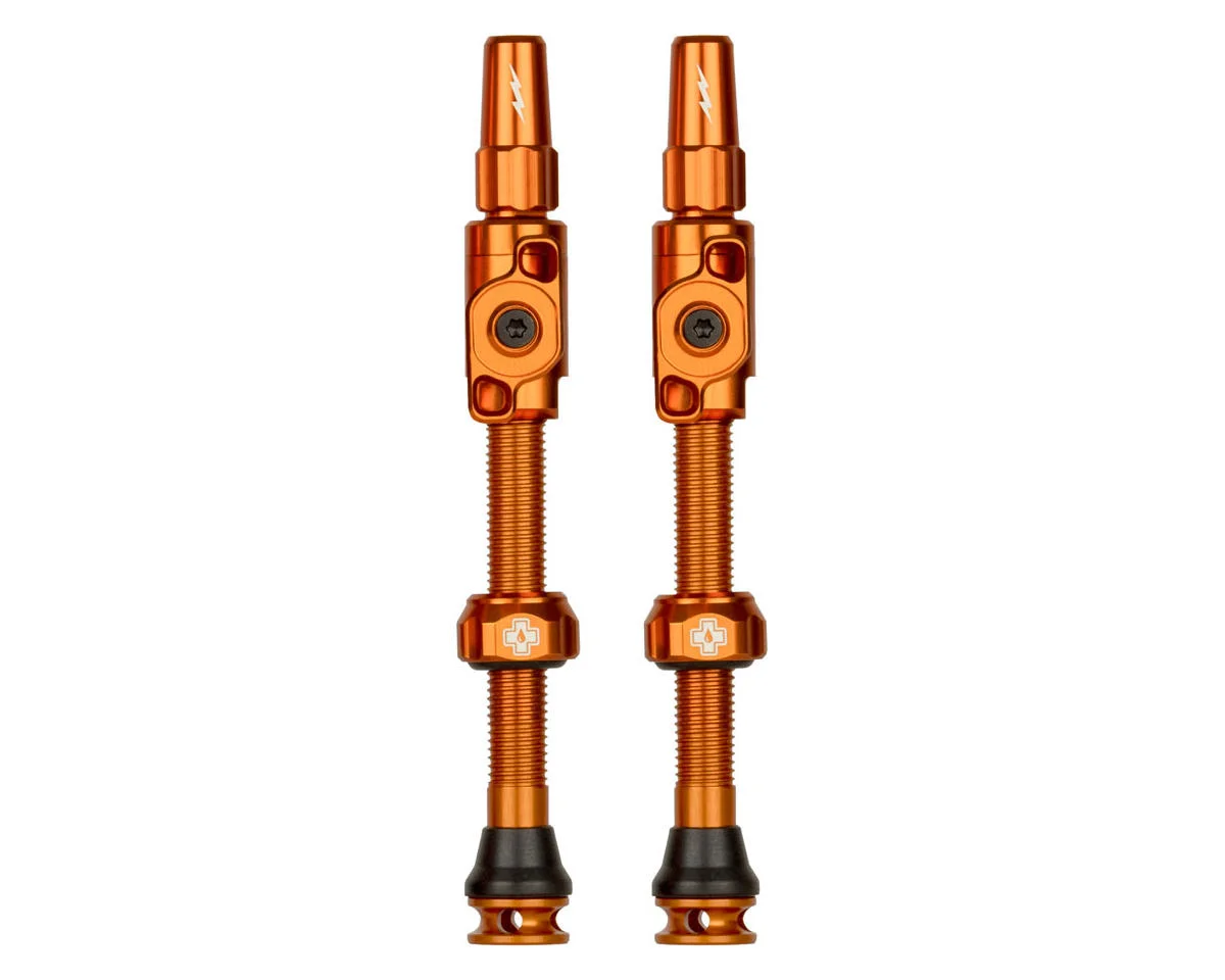 Muc-Off Big Bore Lite Tubeless Valves (Orange) (Pair) (Large) (45mm)